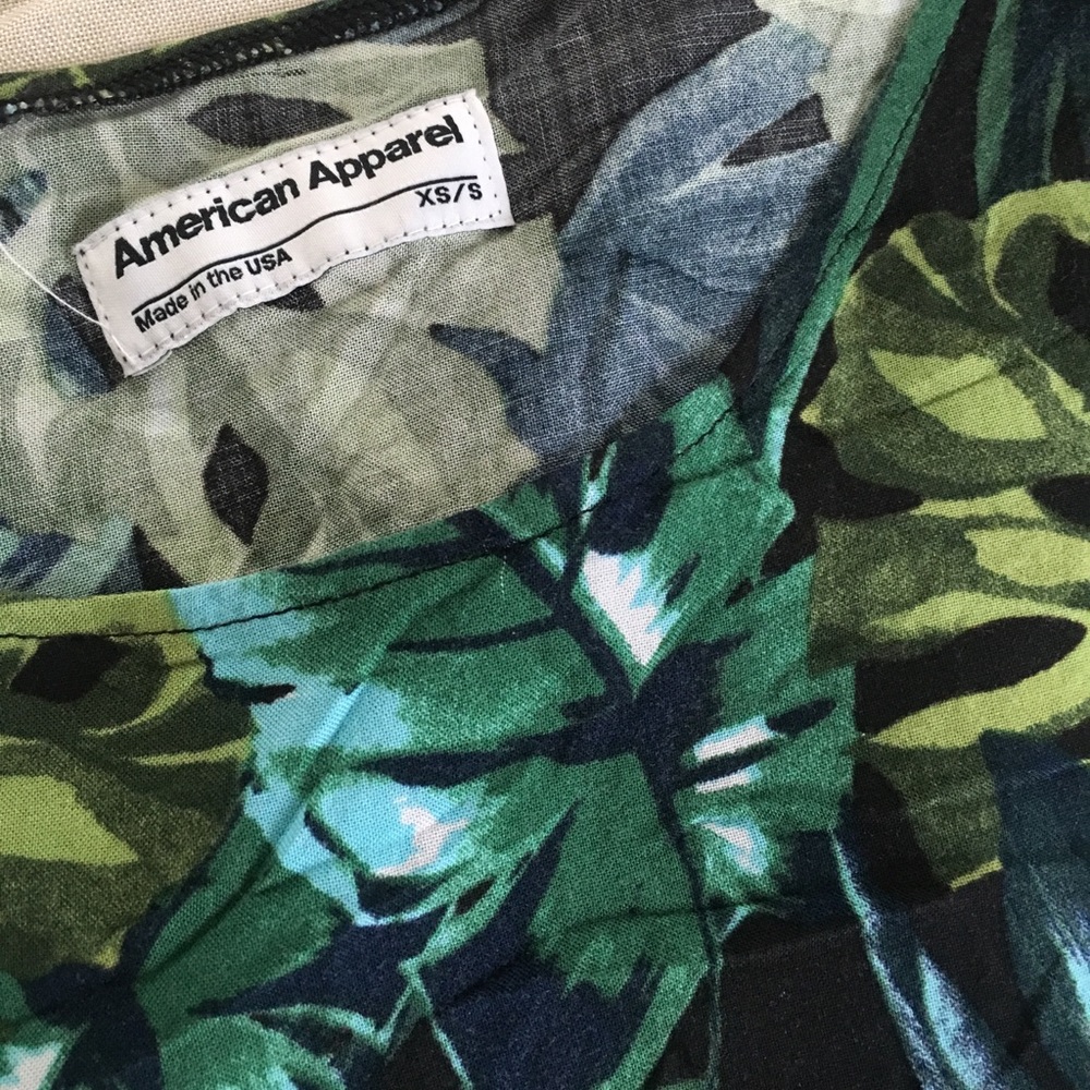 American Apparel Tropical floral print mini dress